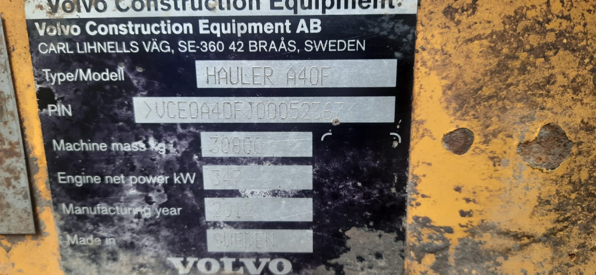 VOLVO ADT A40F