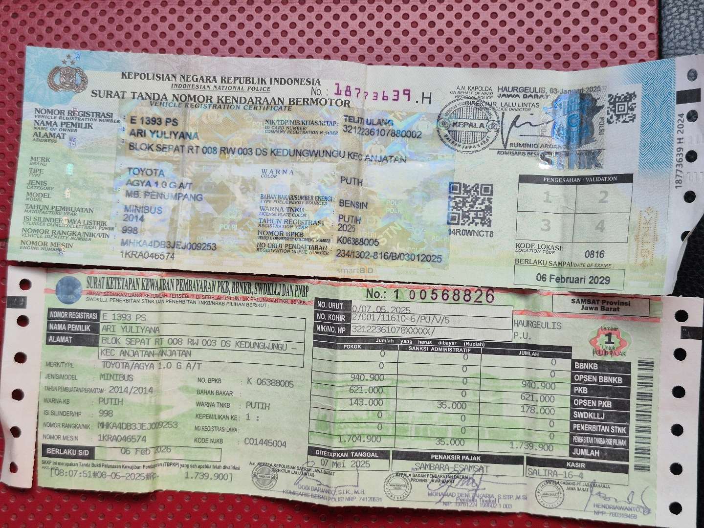 TOYOTA AGYA 1.0 G