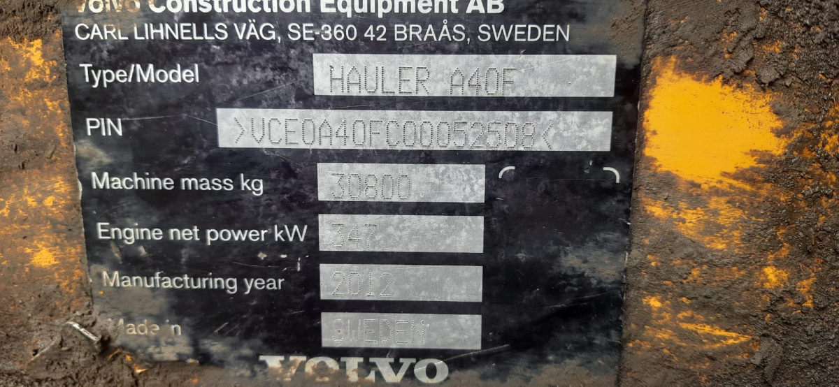 VOLVO ADT A40F