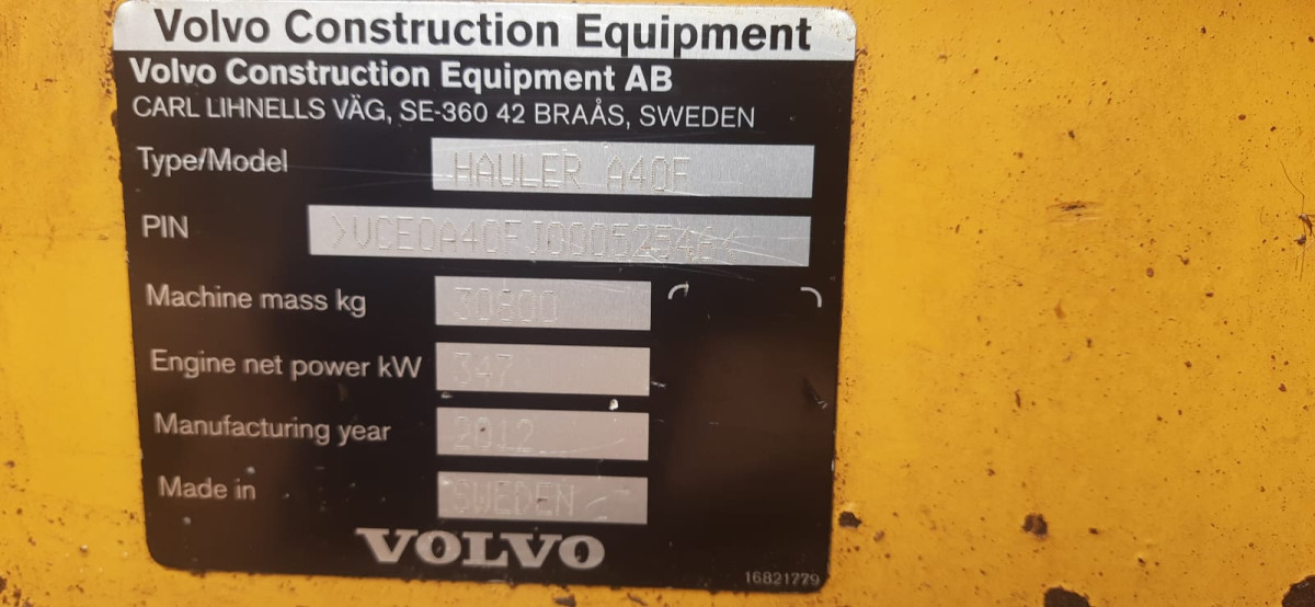 VOLVO ADT A40F