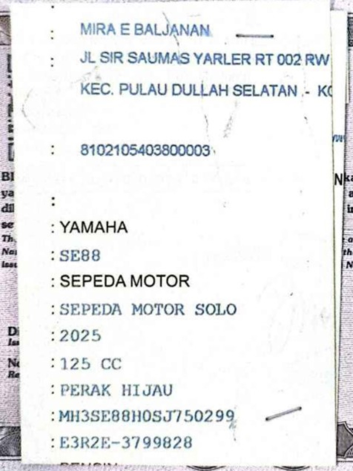 YAMAHA MIO M3 CW