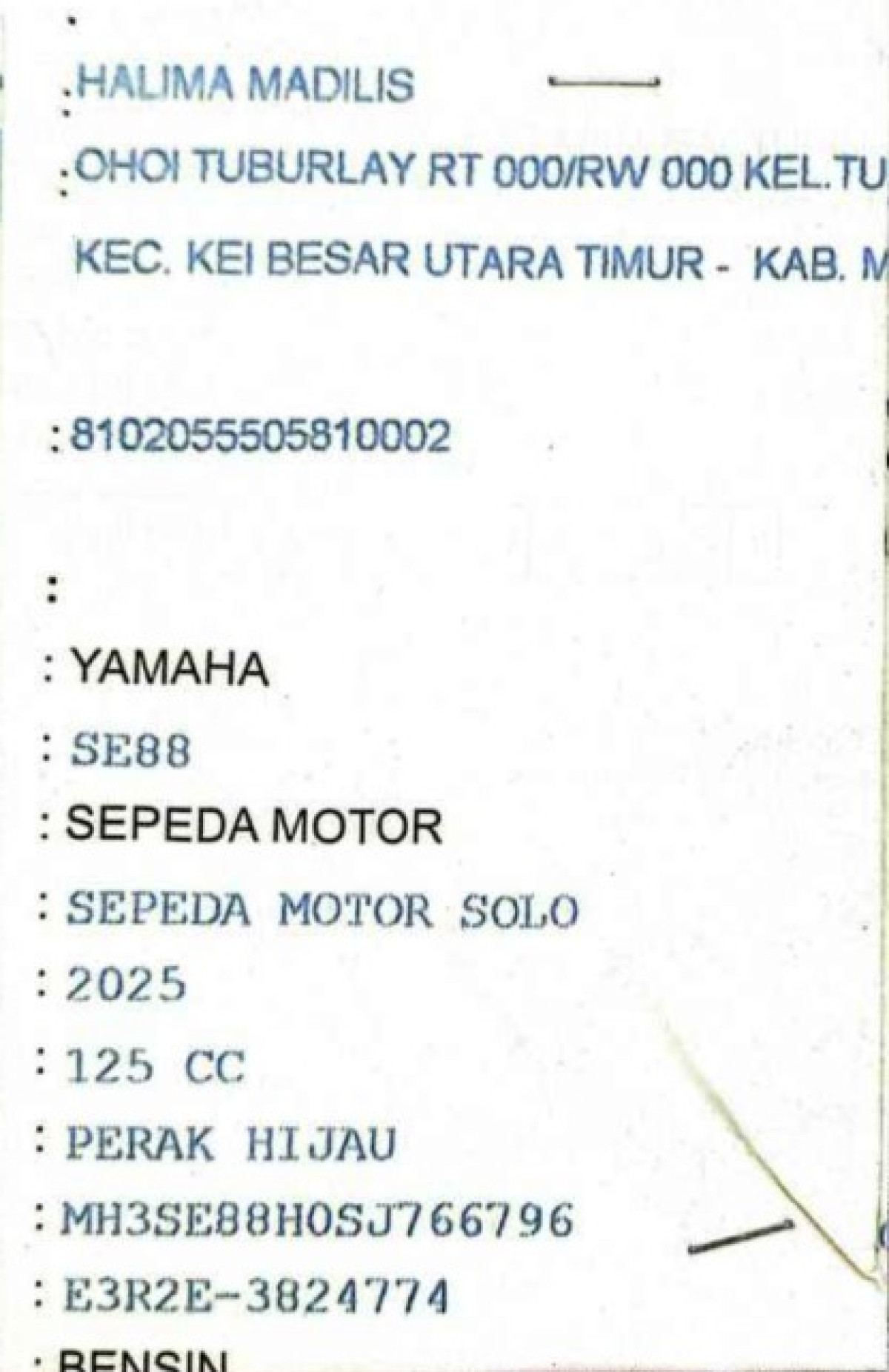 YAMAHA MIO M3 CW