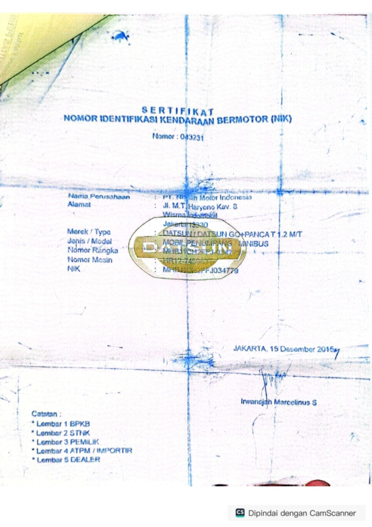 DATSUN GO+PANCA T