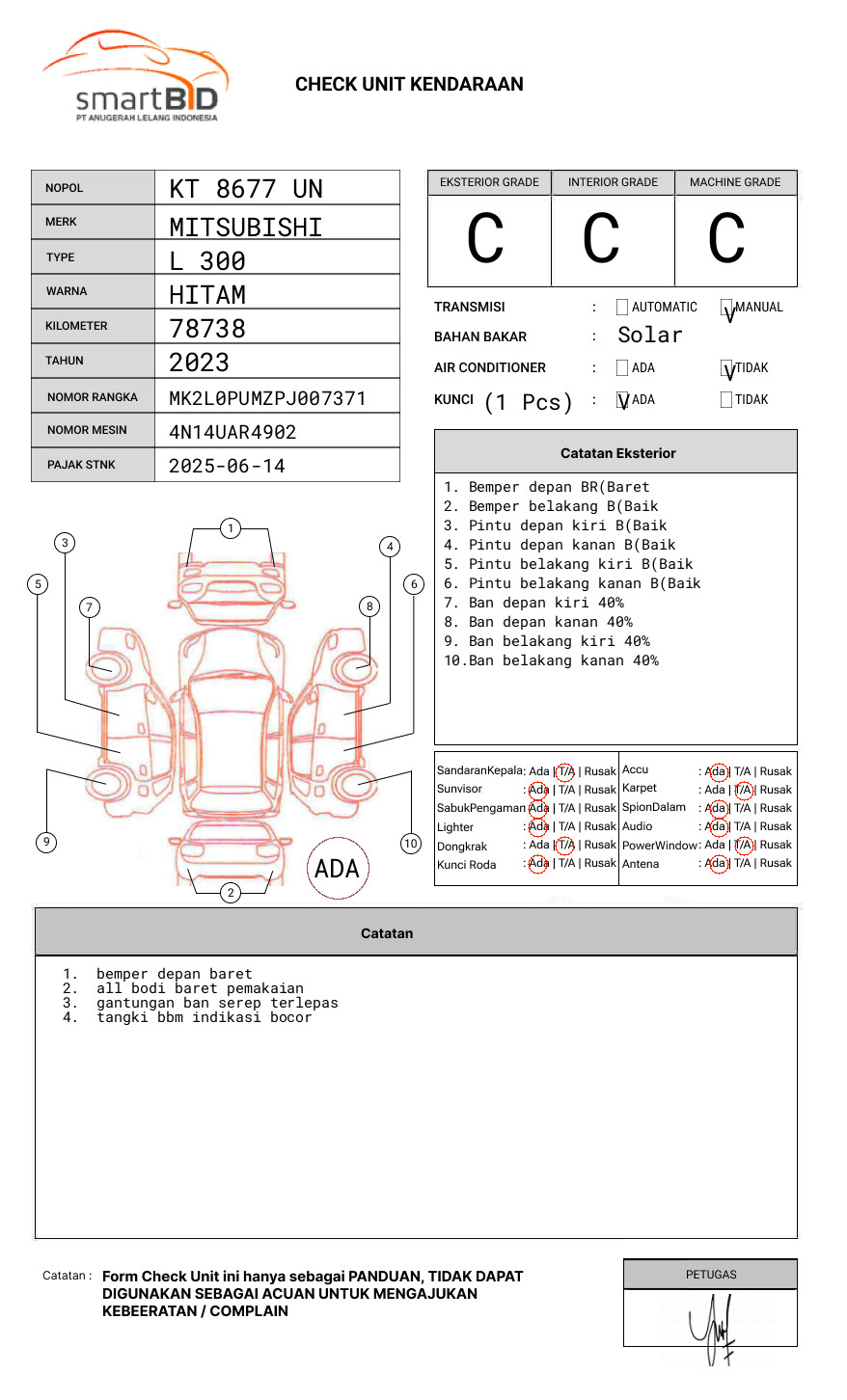 MITSUBISHI L300 PU FB-R (4X2)