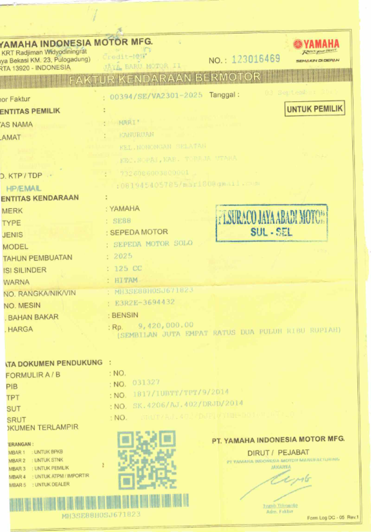 YAMAHA MIO M3 CW