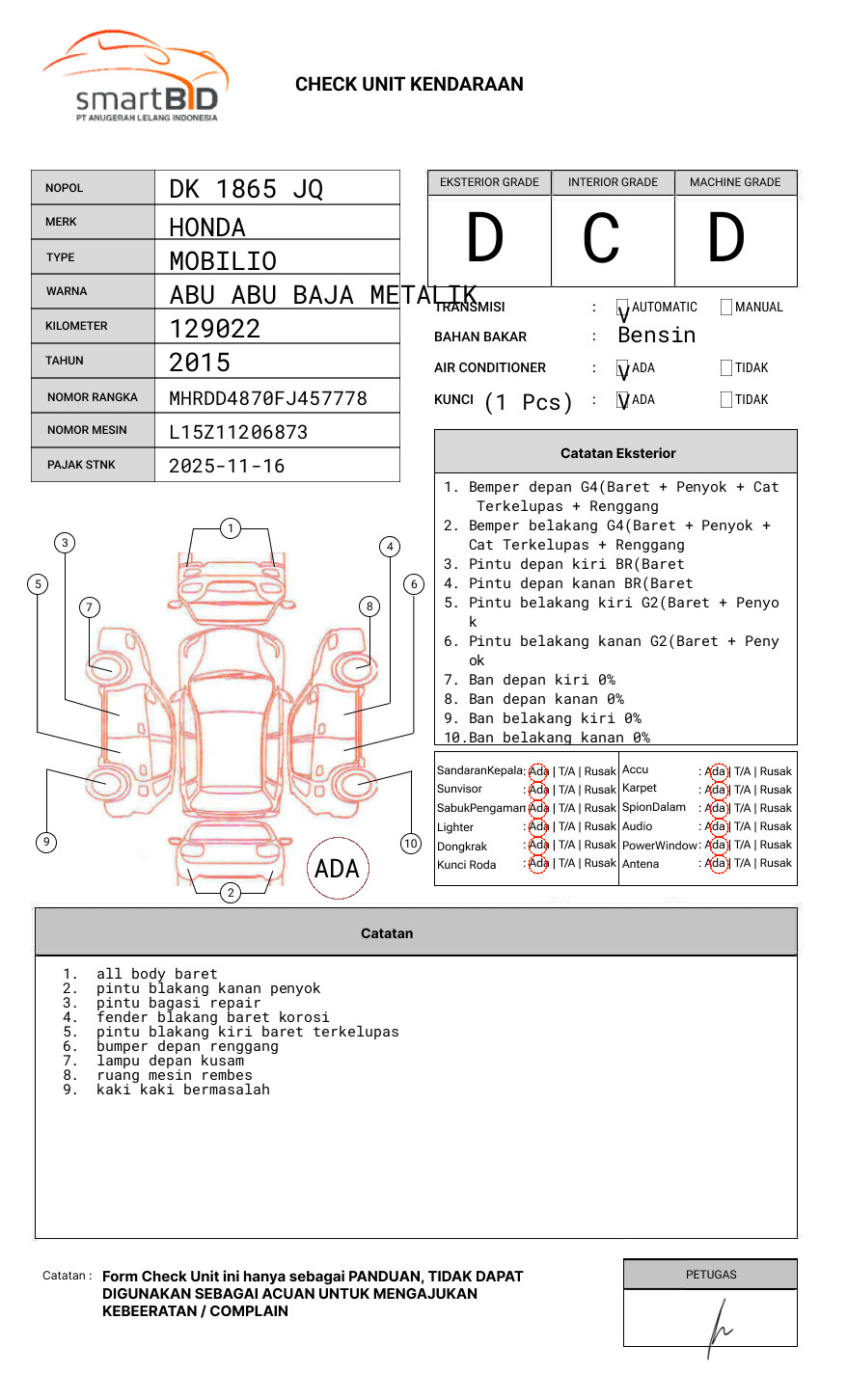 HONDA MOBILIO DD4 1.5 RS