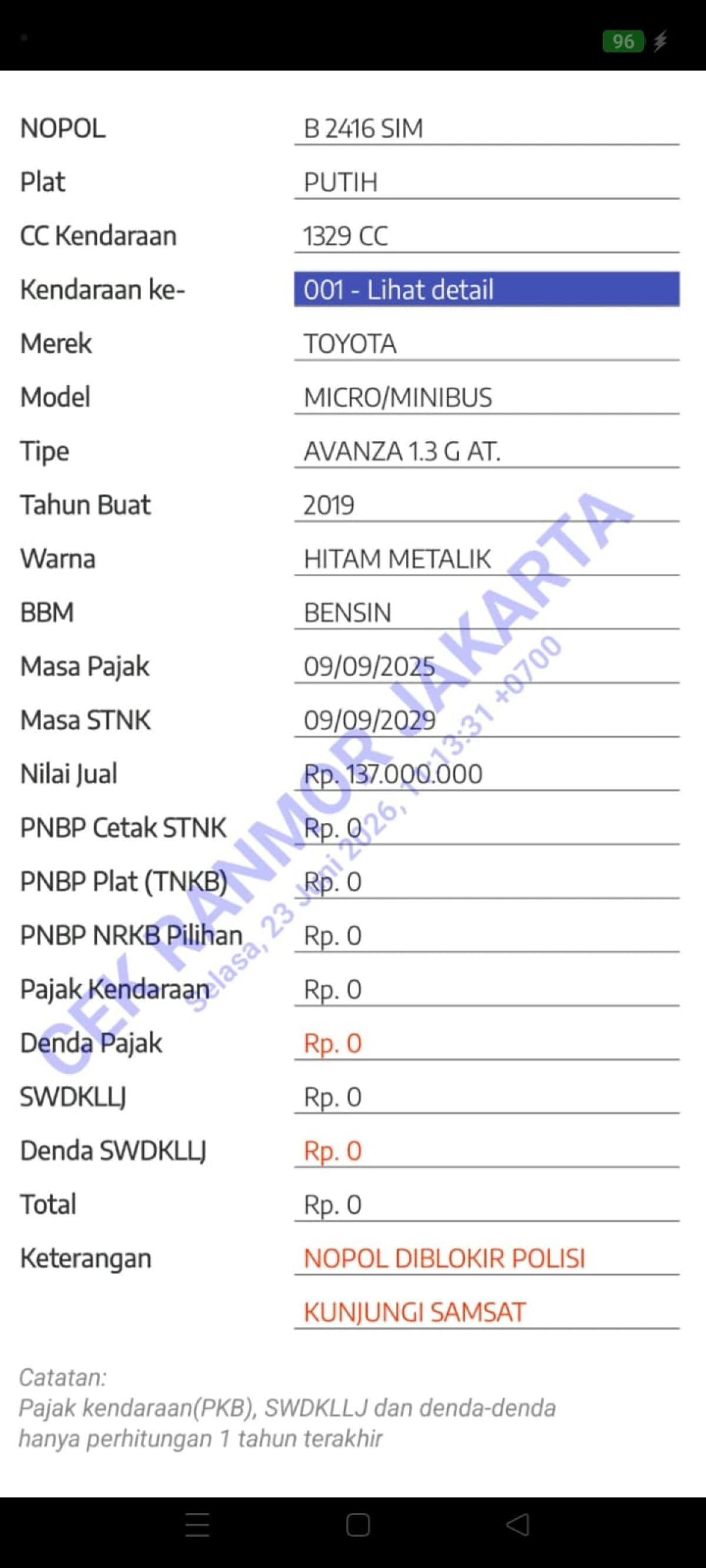 TOYOTA  AVANZA  G