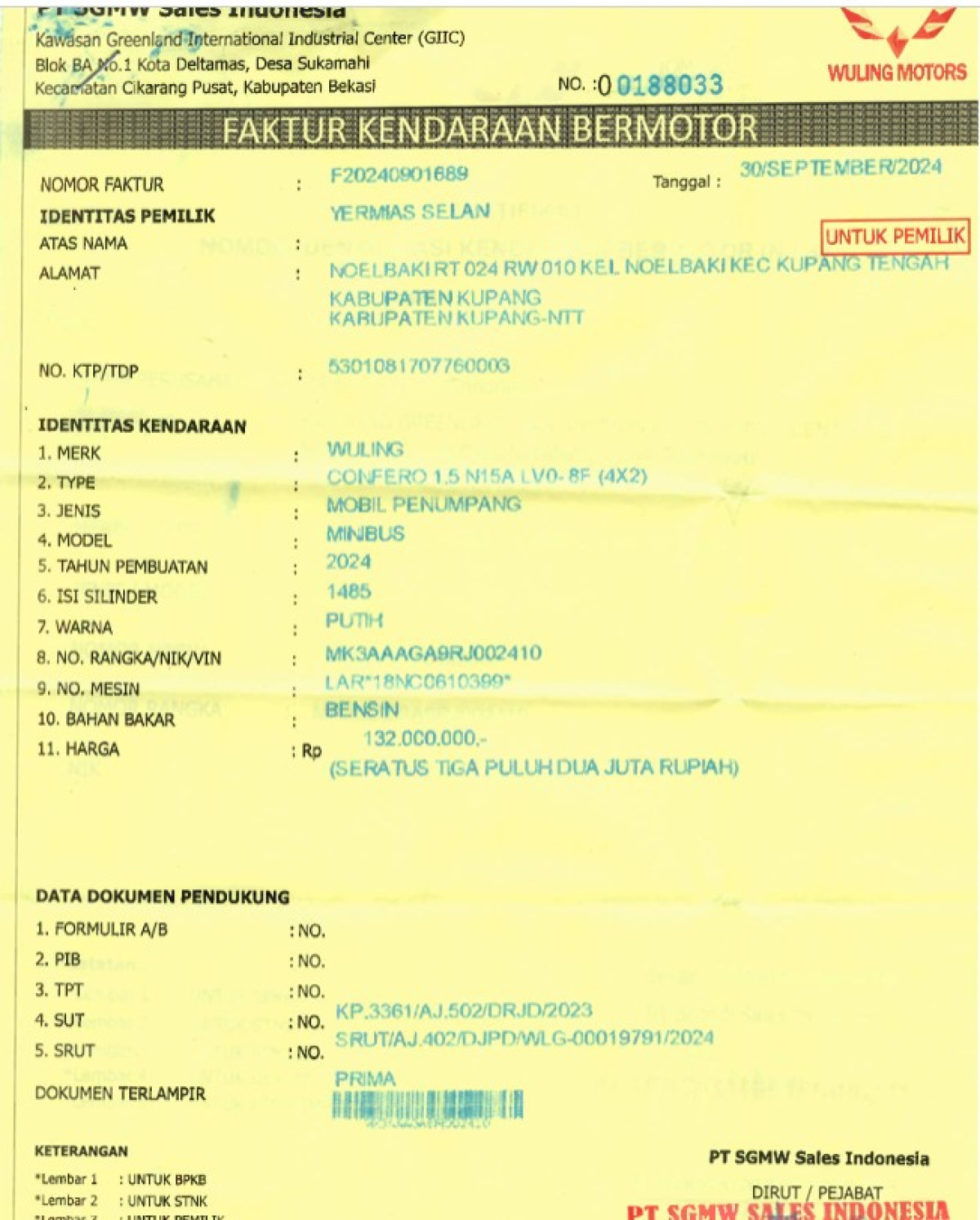 WULING  CONFERO  1.5 (4X2)