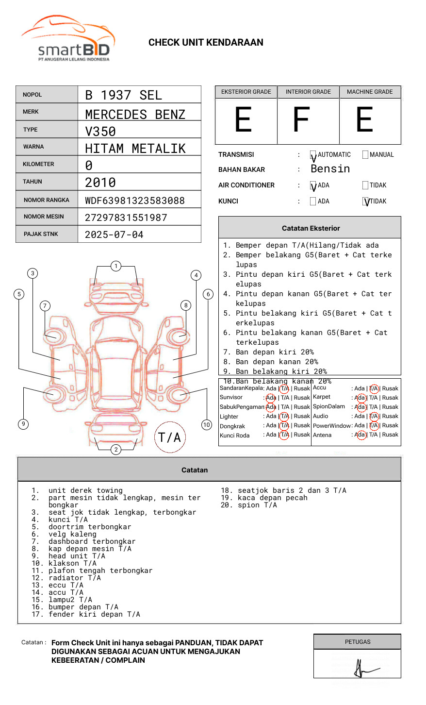 MERCEDES BENZ V350 AT (CBU)