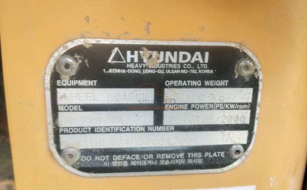 HYUNDAI HL 770-7A