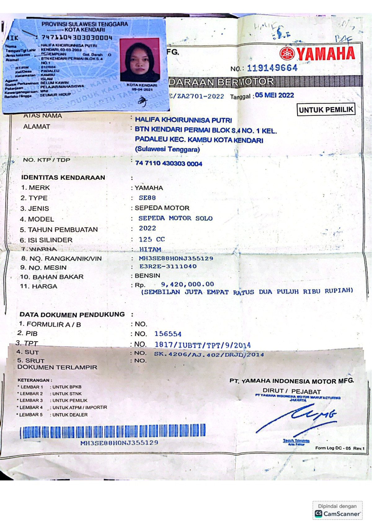 YAMAHA MIO M3 125