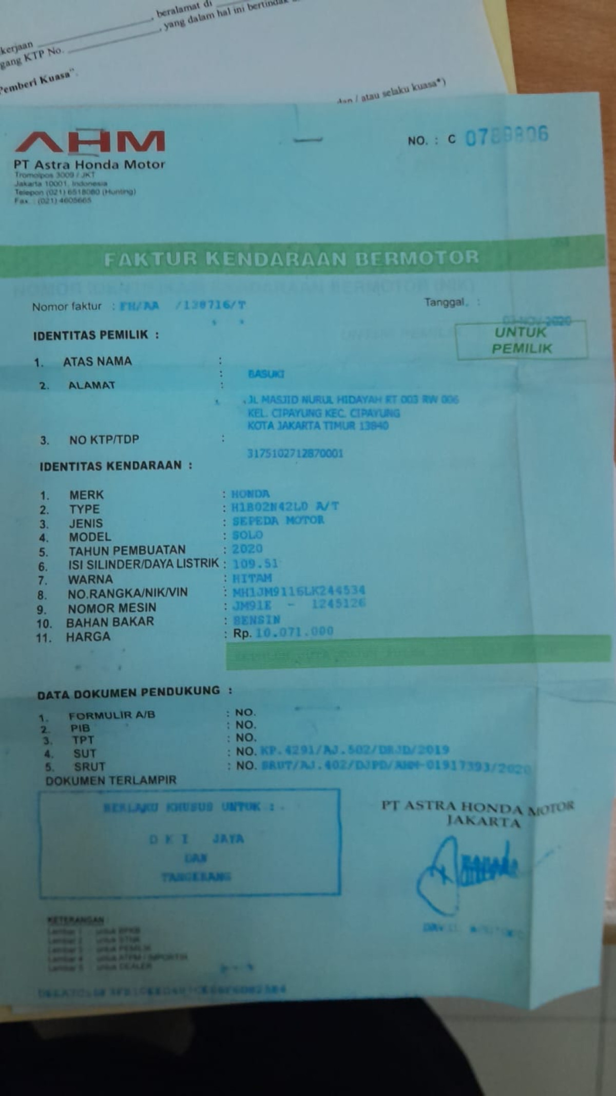 HONDA BEAT CBS FI CW ISS