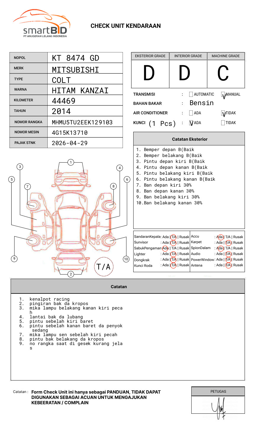 MITSUBISHI COLT T 120 SS 1.5 PU