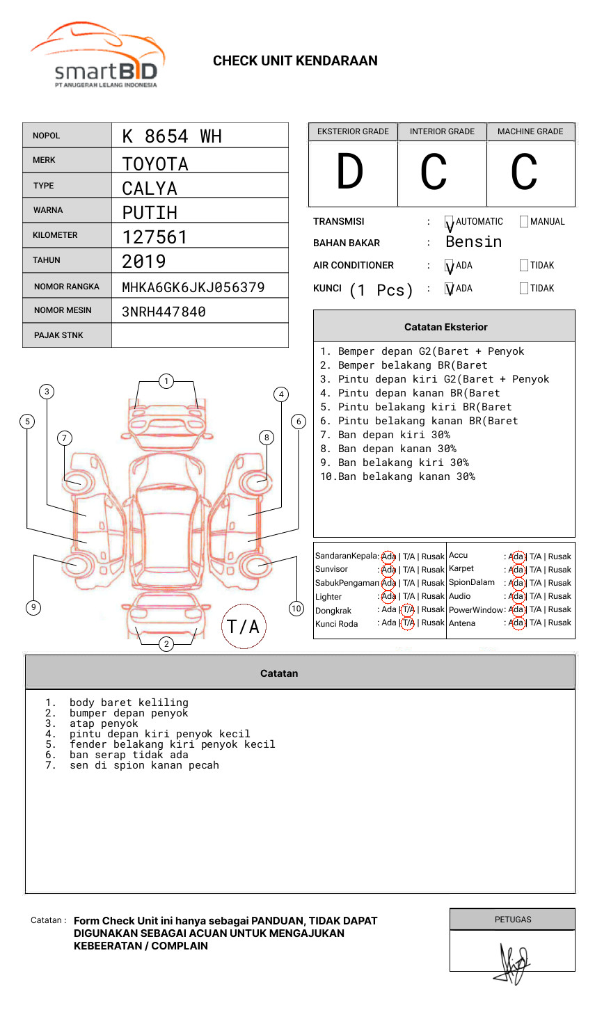 TOYOTA CALYA 1.2 G A/T