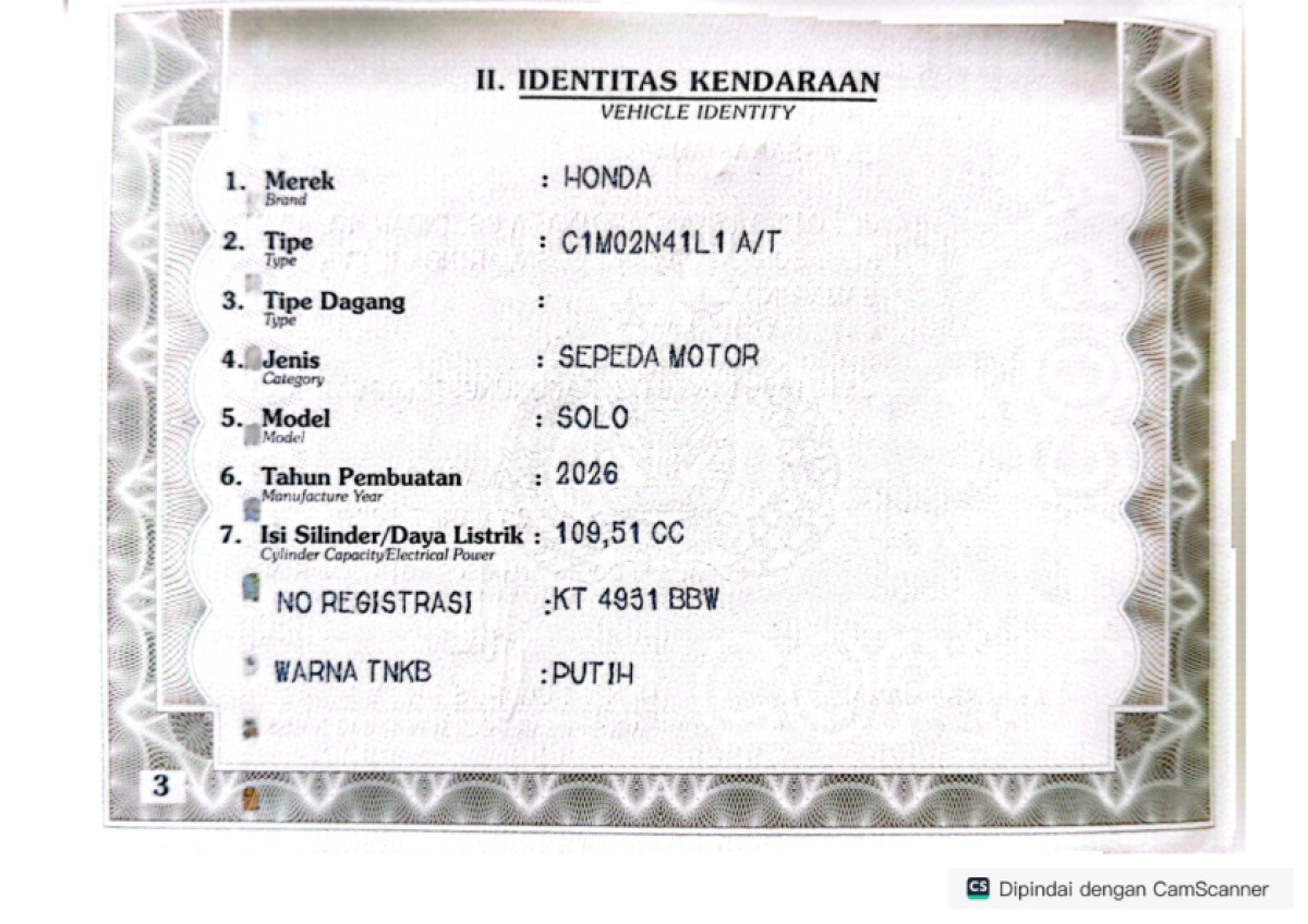 HONDA GENIO CBS