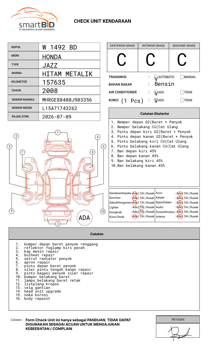 HONDA JAZZ GE8 1.5 S