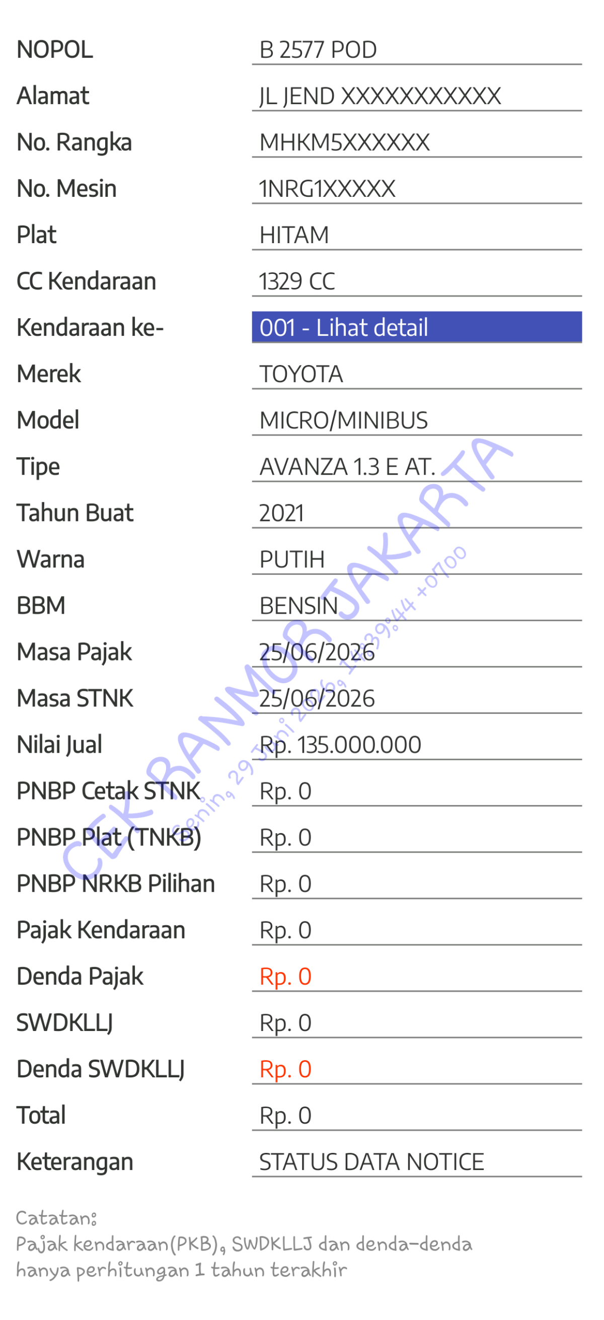 TOYOTA AVANZA 1.3 E