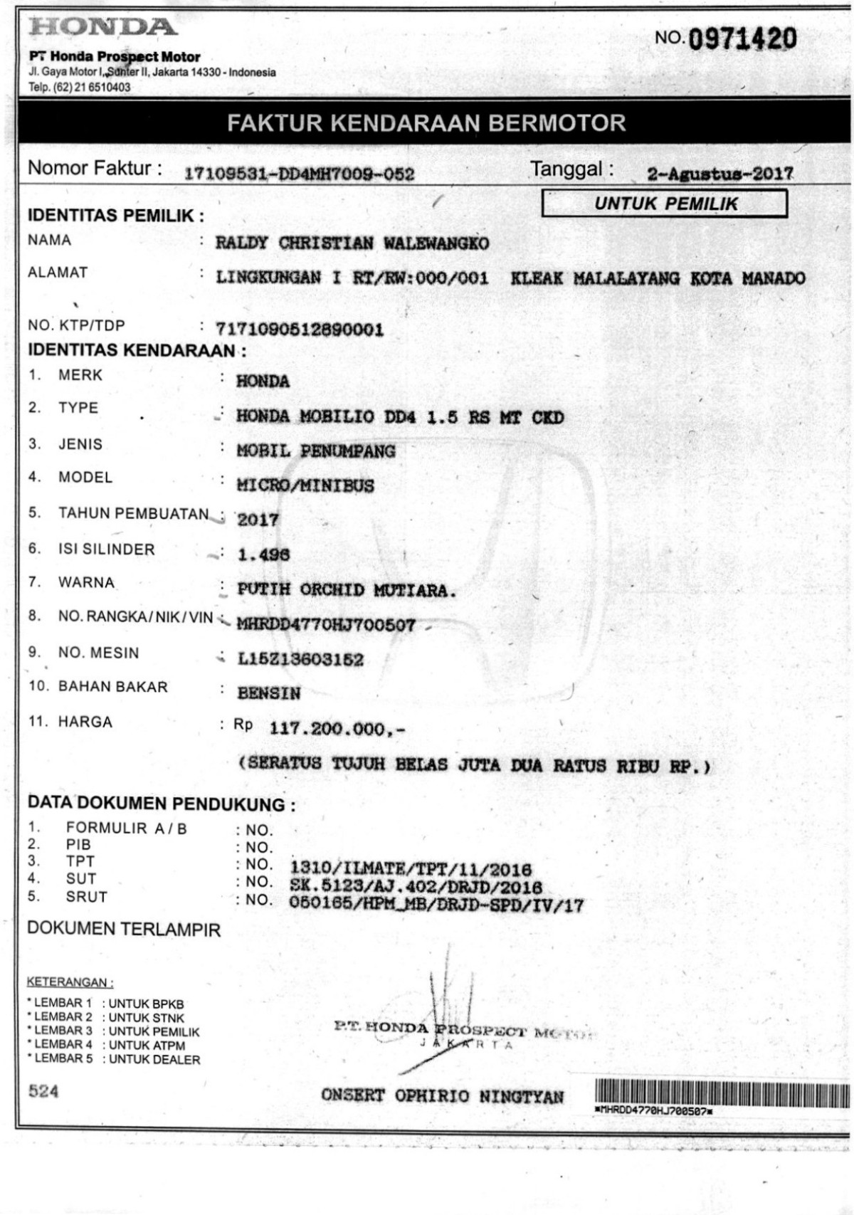 HONDA MOBILIO