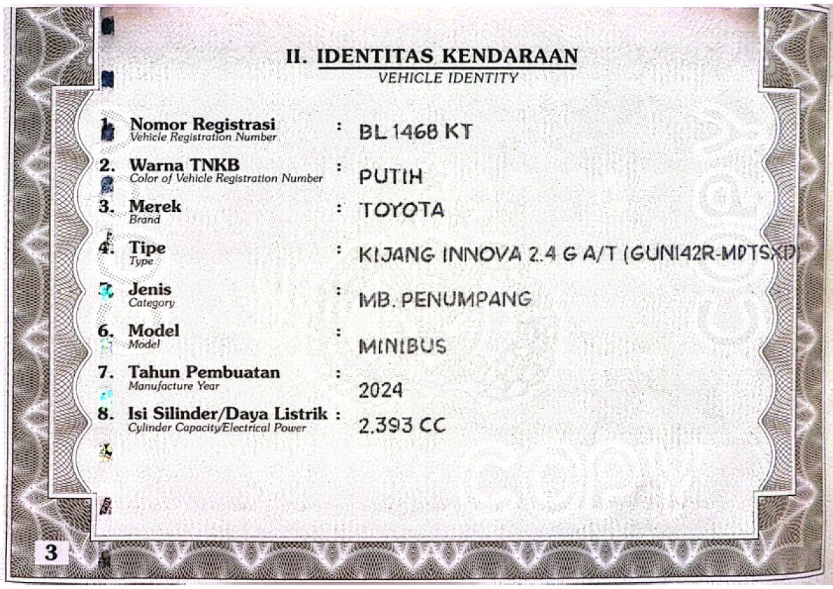 TOYOTA INNOVA 2.4 G