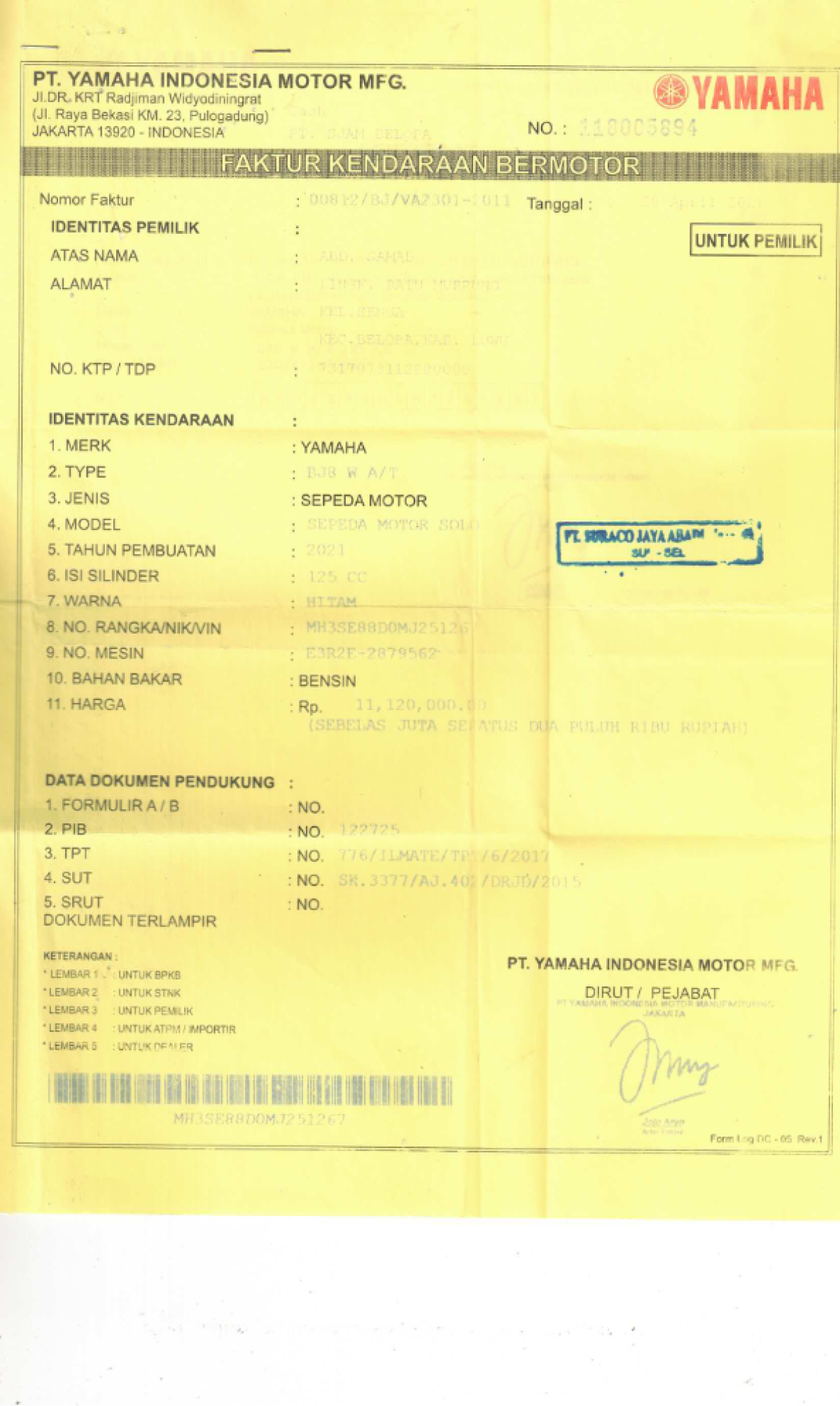 YAMAHA  FINO 125