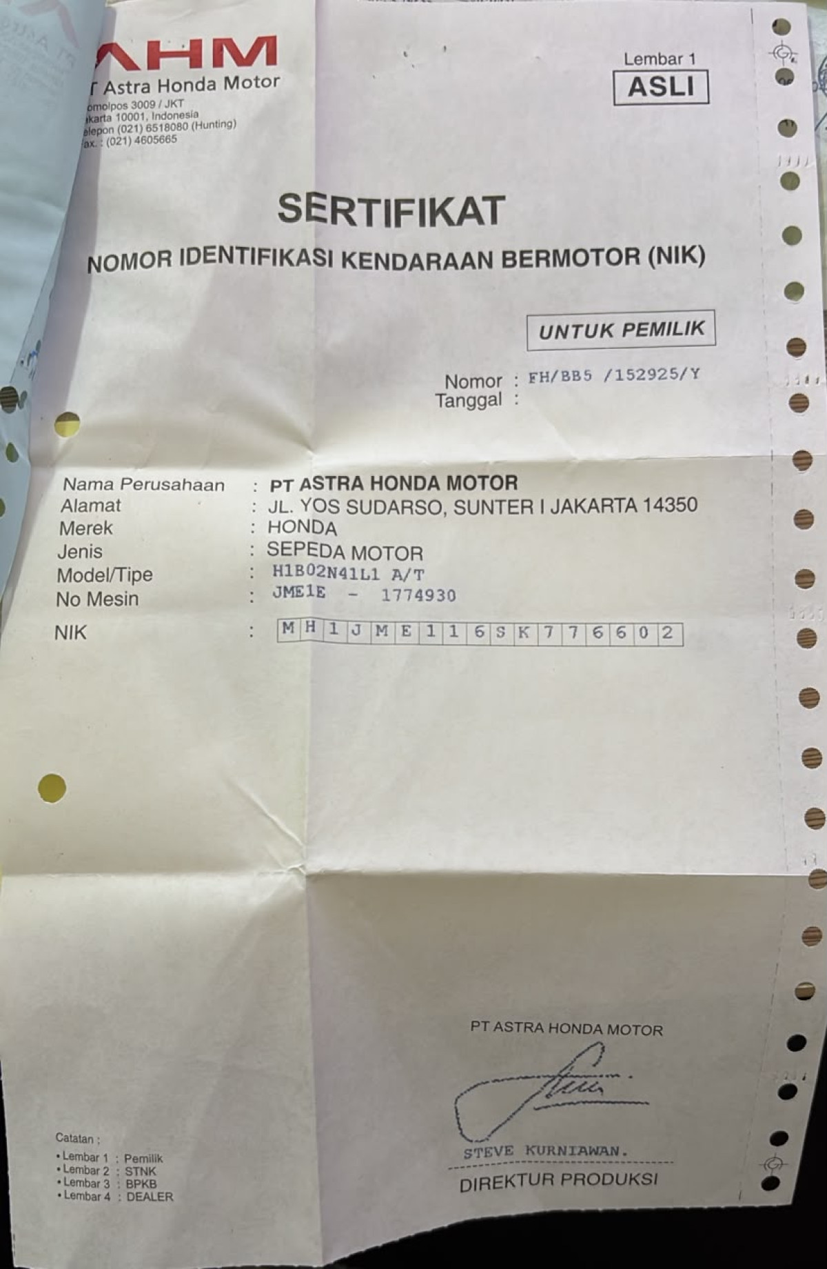 HONDA BEAT CBS FI CW