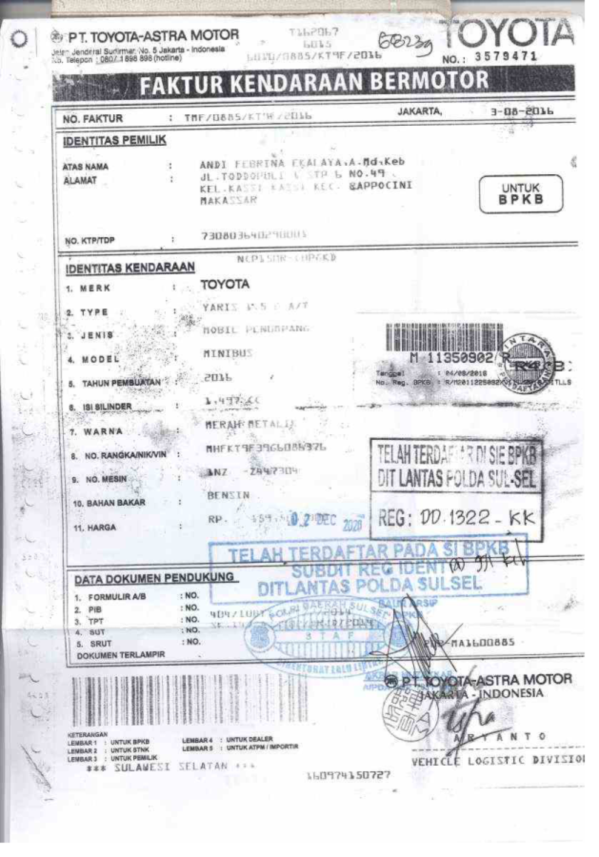 TOYOTA YARIS G