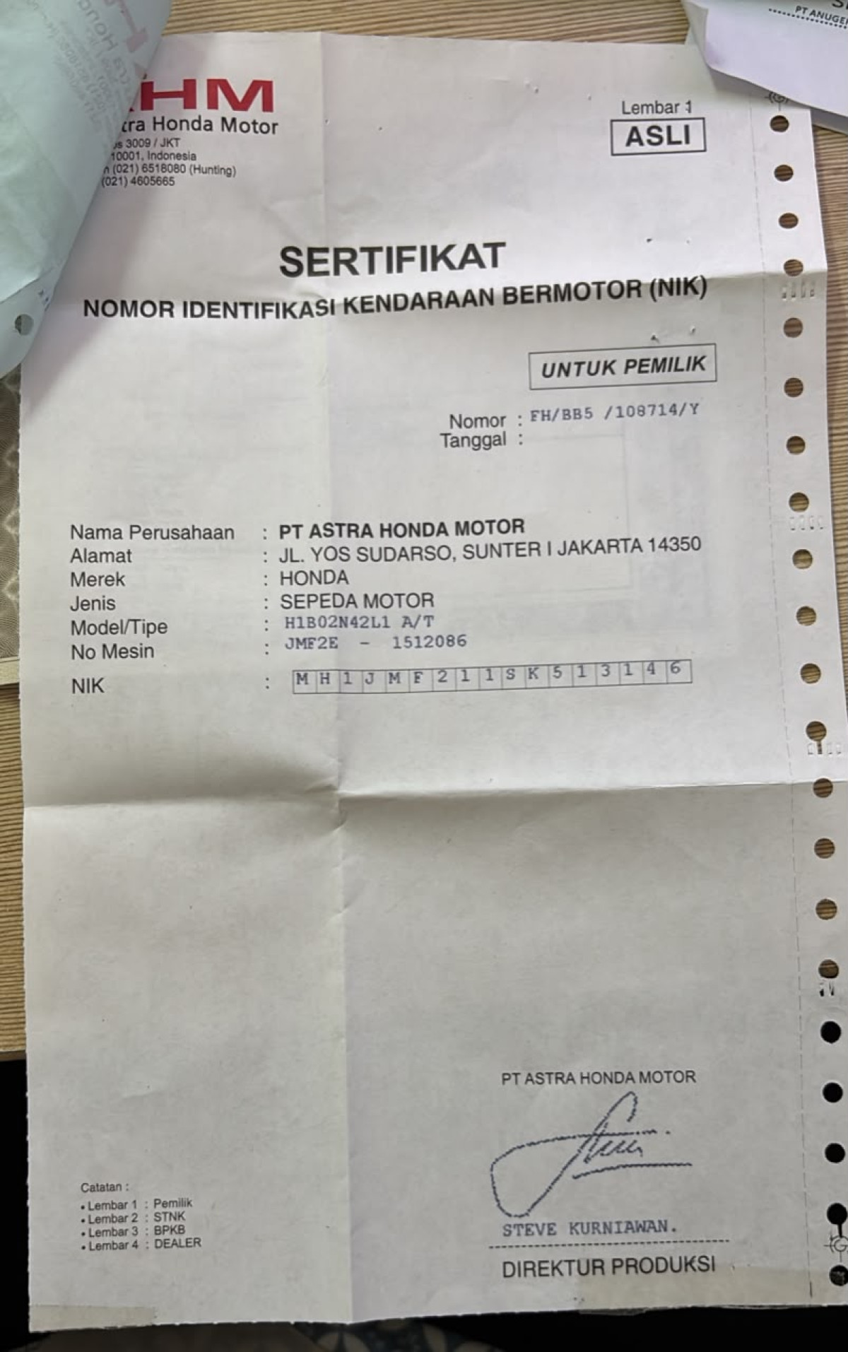 HONDA ALL NEW BEAT DELUXE ESP CBB ISS