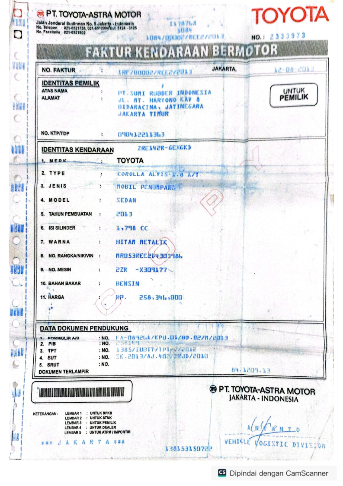 TOYOTA COROLLA 1.8