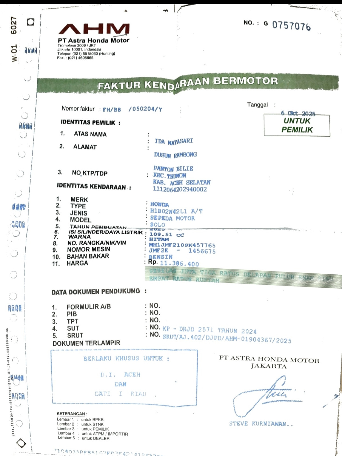 HONDA BEAT DLX SMART KEY