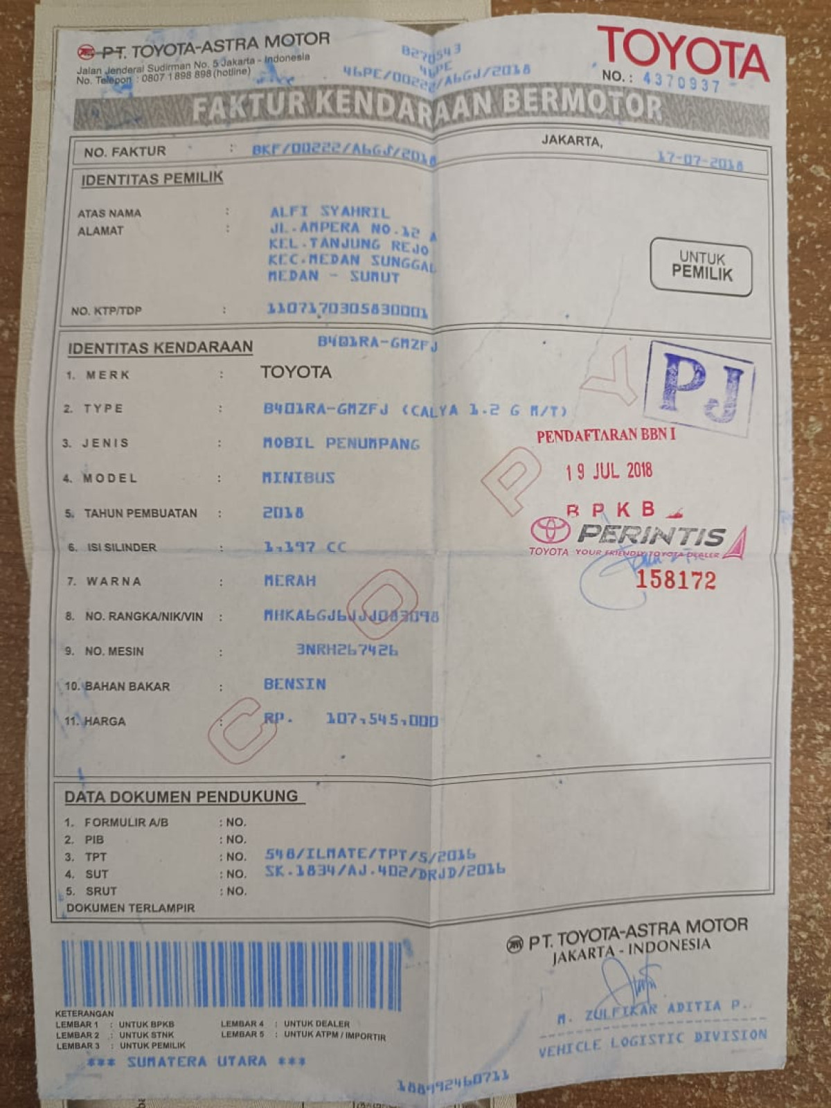 TOYOTA CALYA  1.2 G M/T