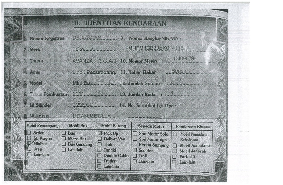TOYOTA AVANZA 1.3 G