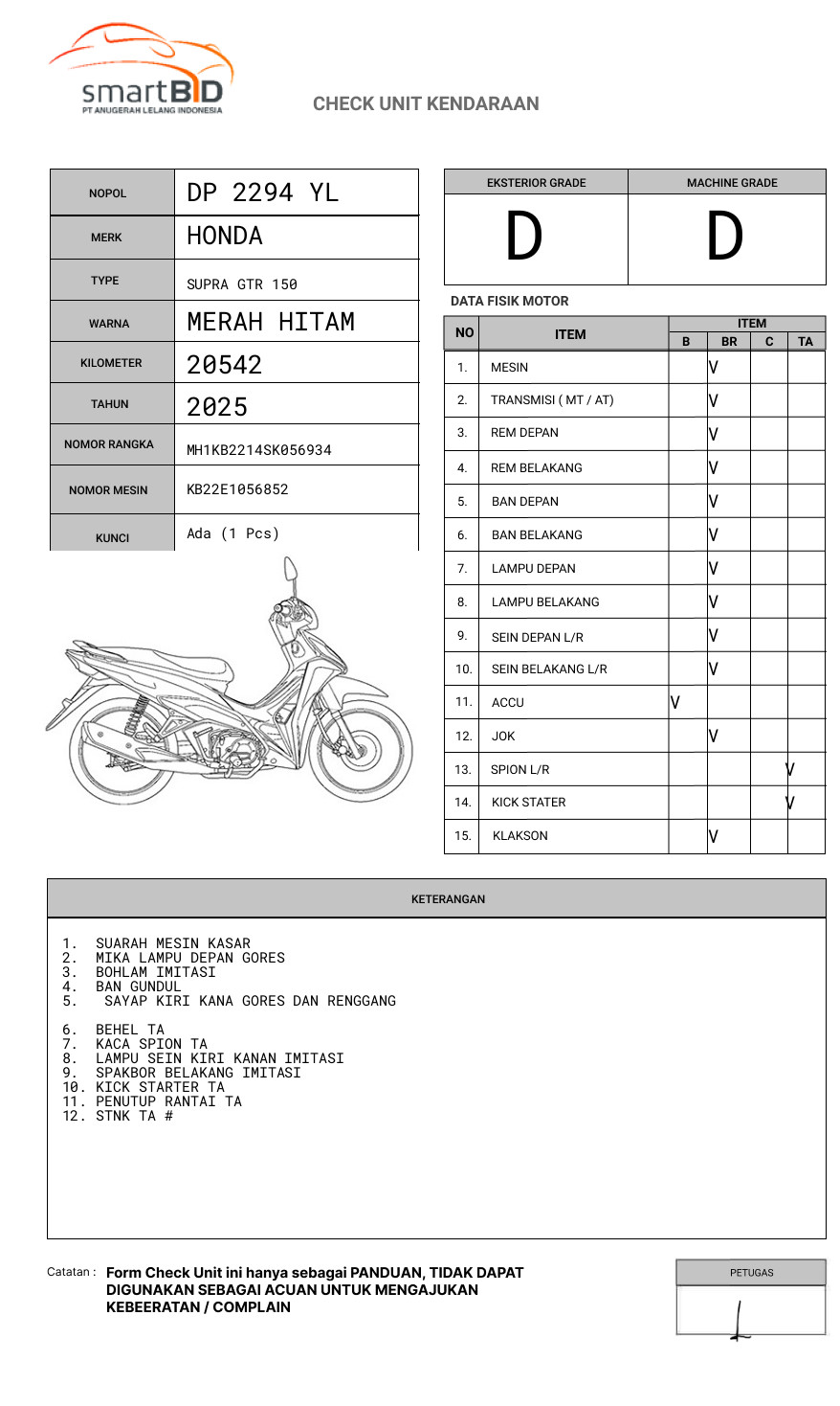HONDA  SUPRA GTR 150