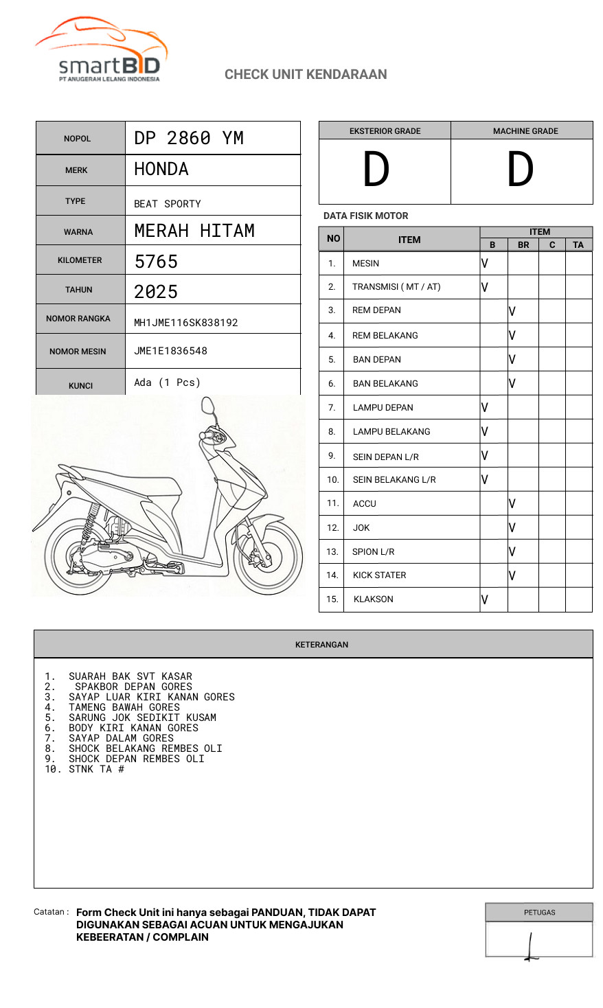 HONDA  BEAT SPORTY