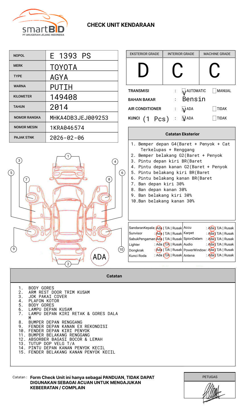 TOYOTA AGYA 1.0 G