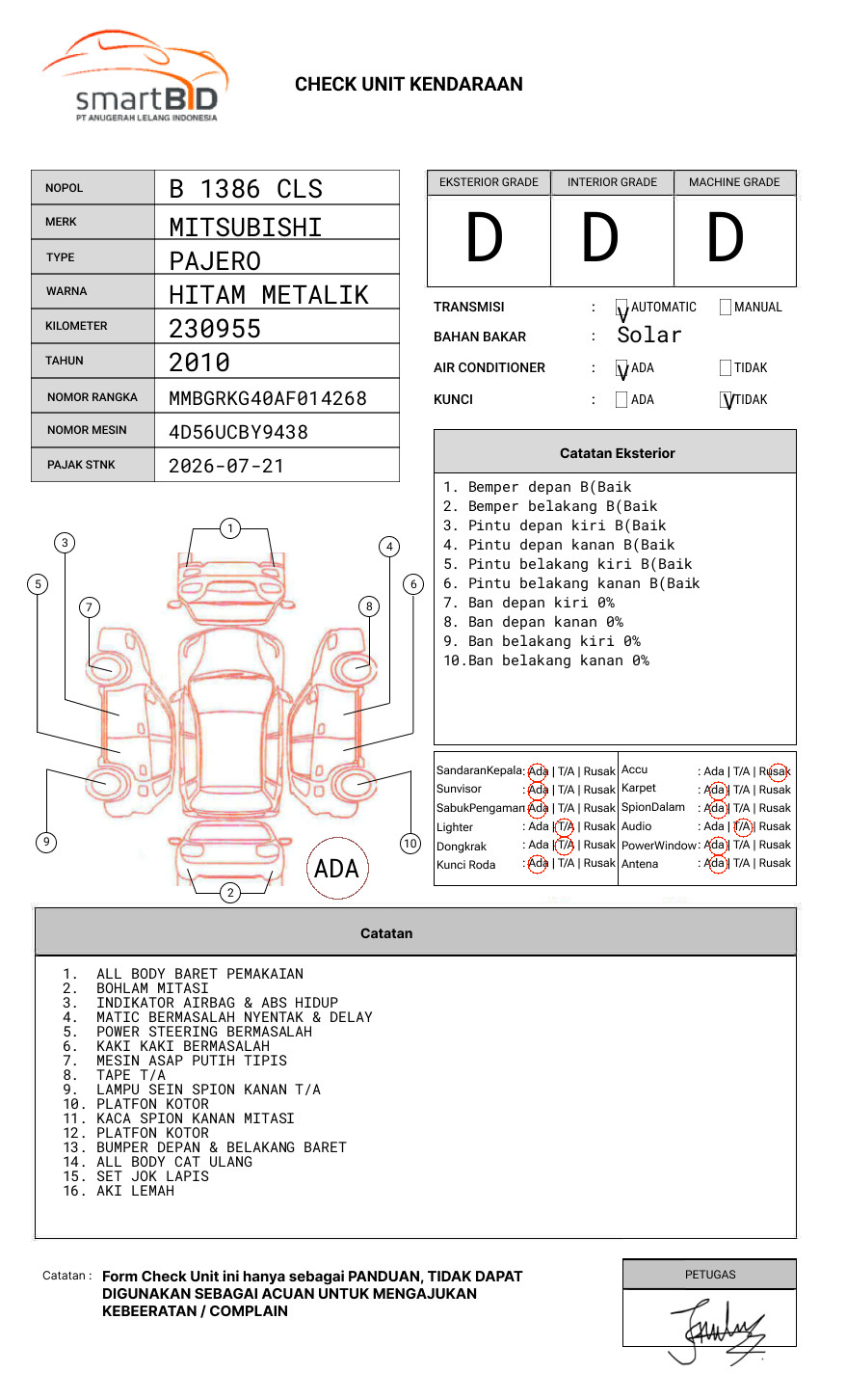 MITSUBISHI PAJERO SPORT 2.5 D EXCEED (4X2)