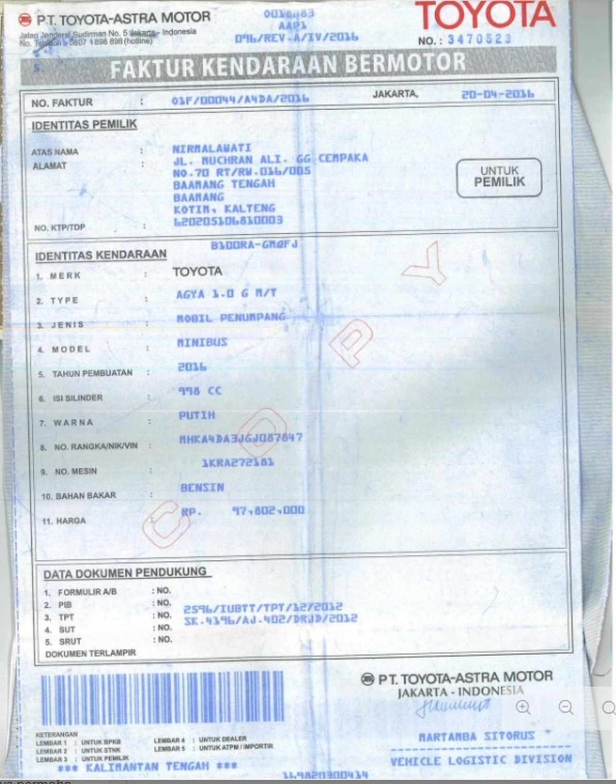 TOYOTA AGYA