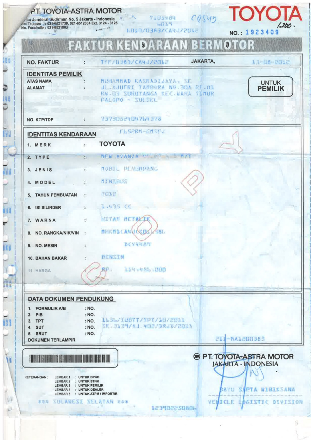 TOYOTA AVANZA VELOZ