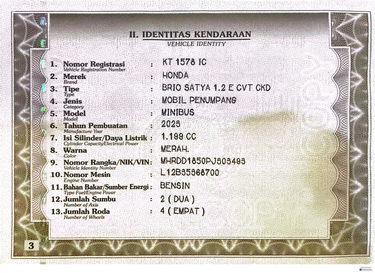 HONDA BRIO SATYA 1.2 E