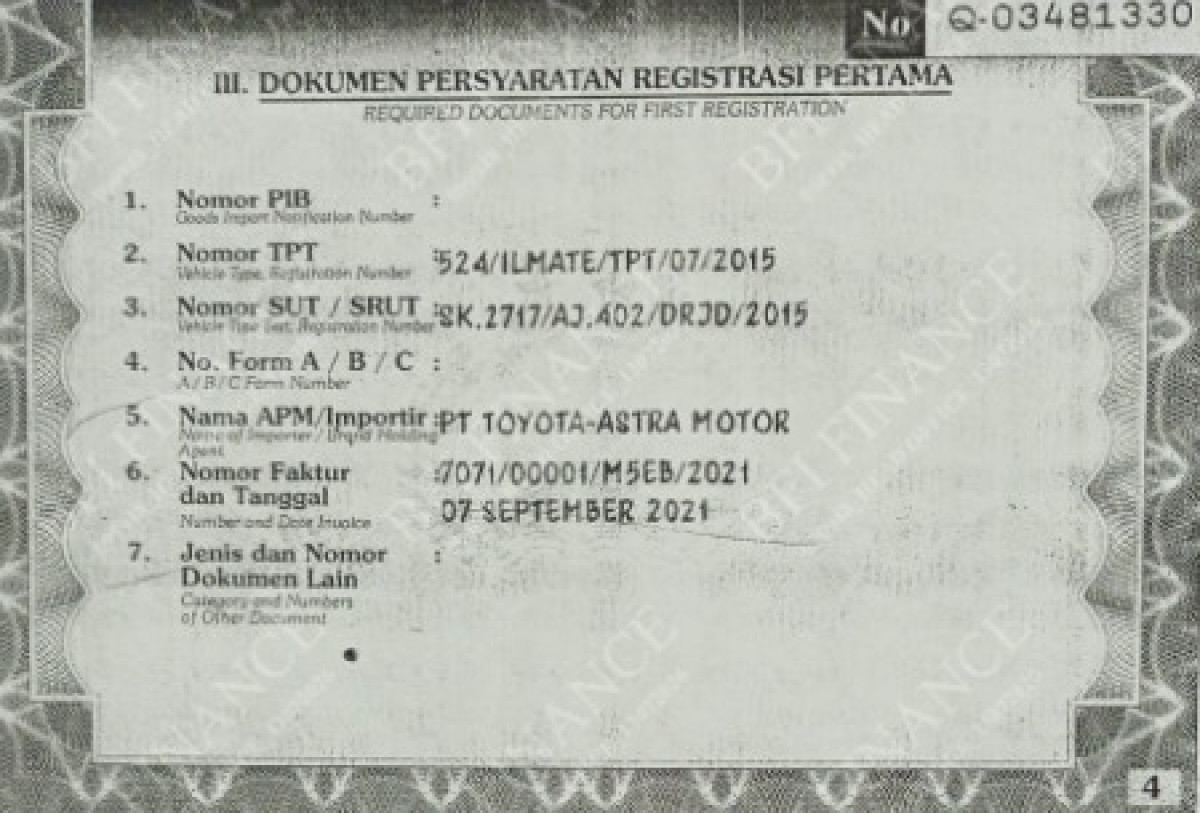 TOYOTA AVANZA G