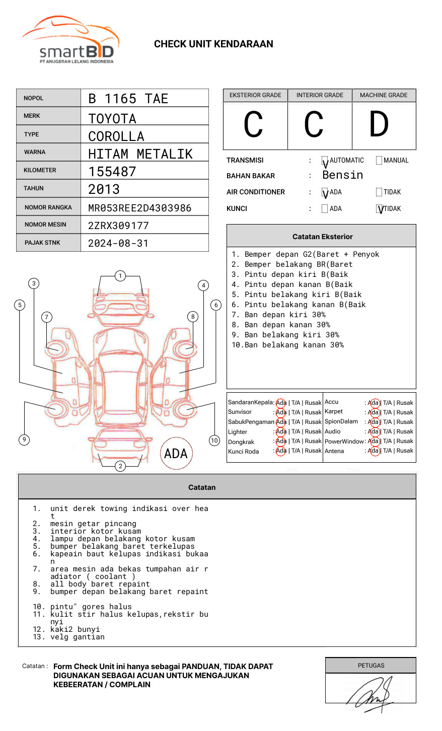 TOYOTA COROLLA 1.8