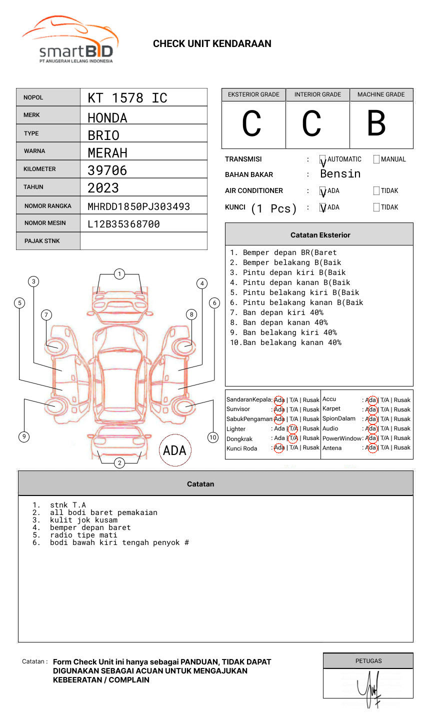 HONDA BRIO SATYA 1.2 E