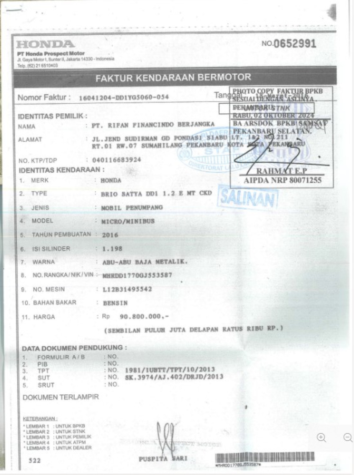 HONDA  BRIO  SATYA DD1 1.2 E