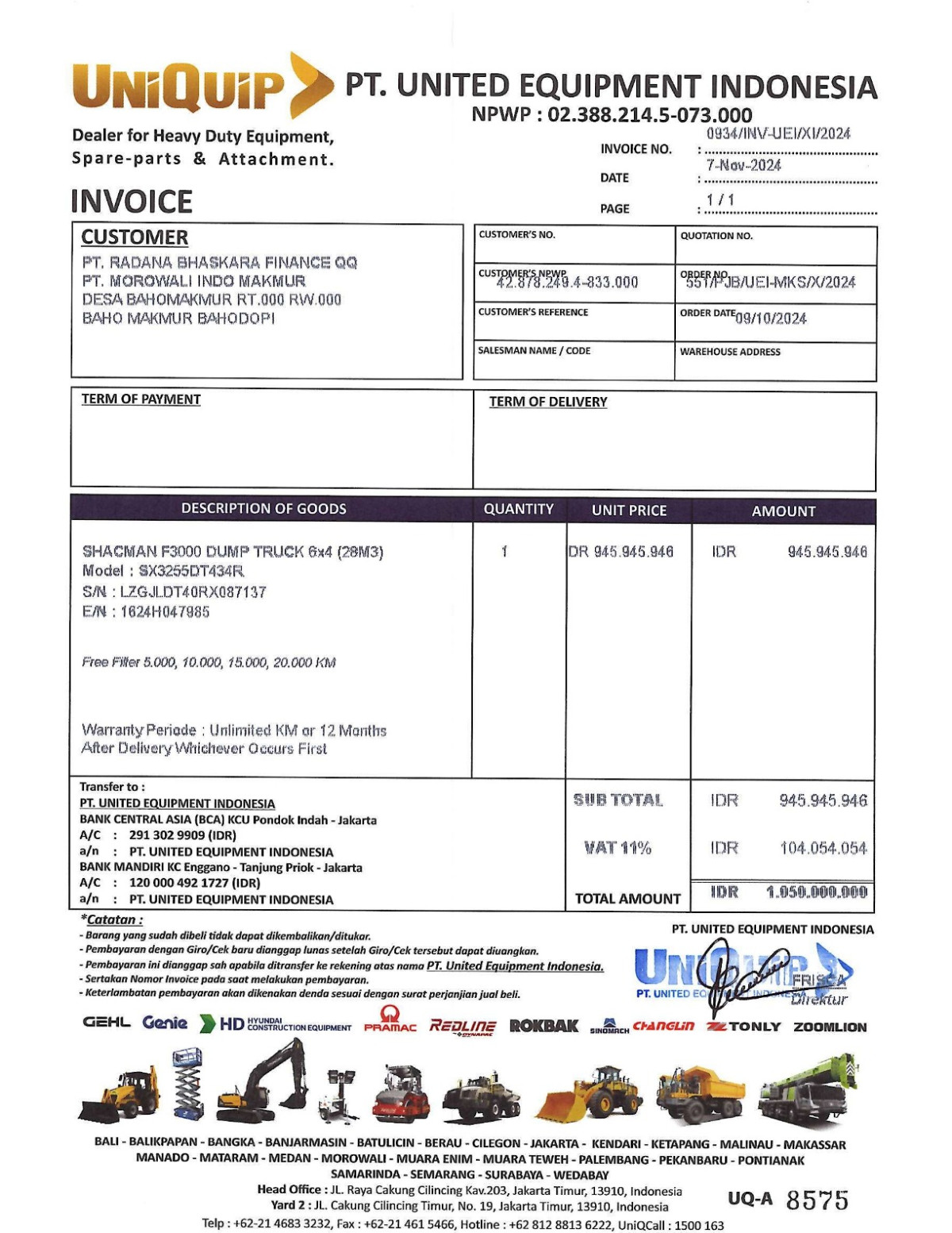 SHACMAN F3000 6X4