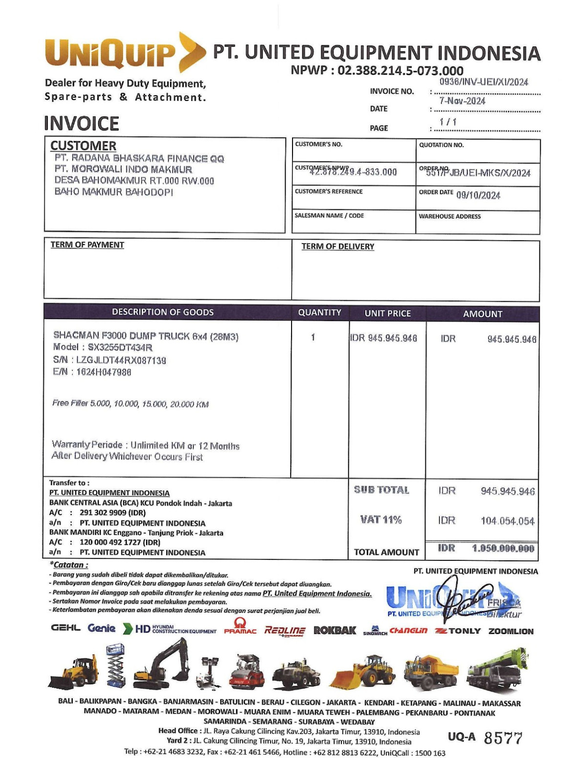 SHACMAN F3000 6X4