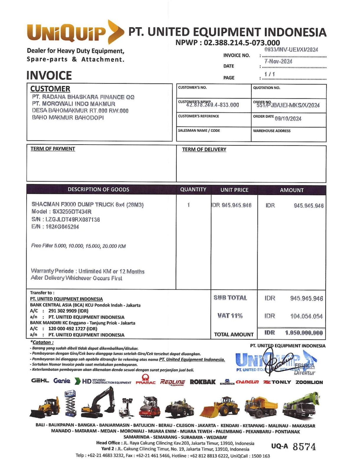 SHACMAN F3000 6X4