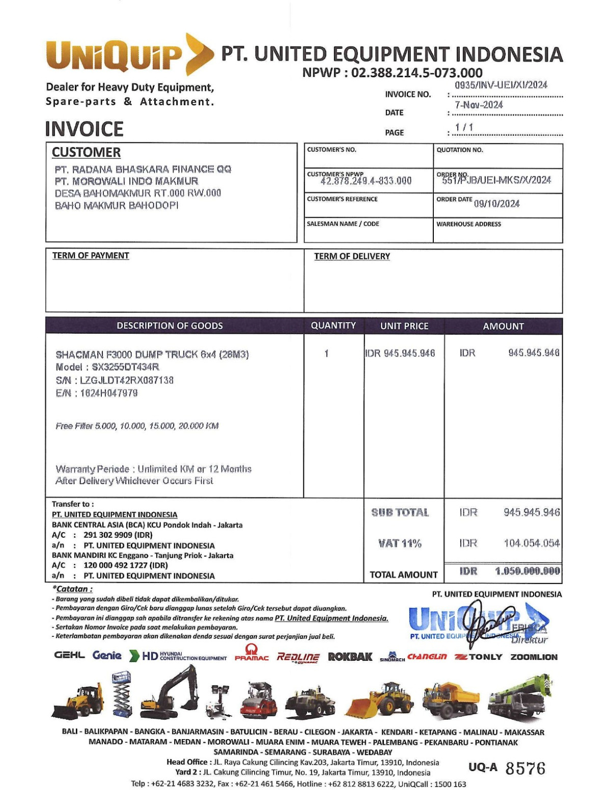 SHACMAN F3000 6X4