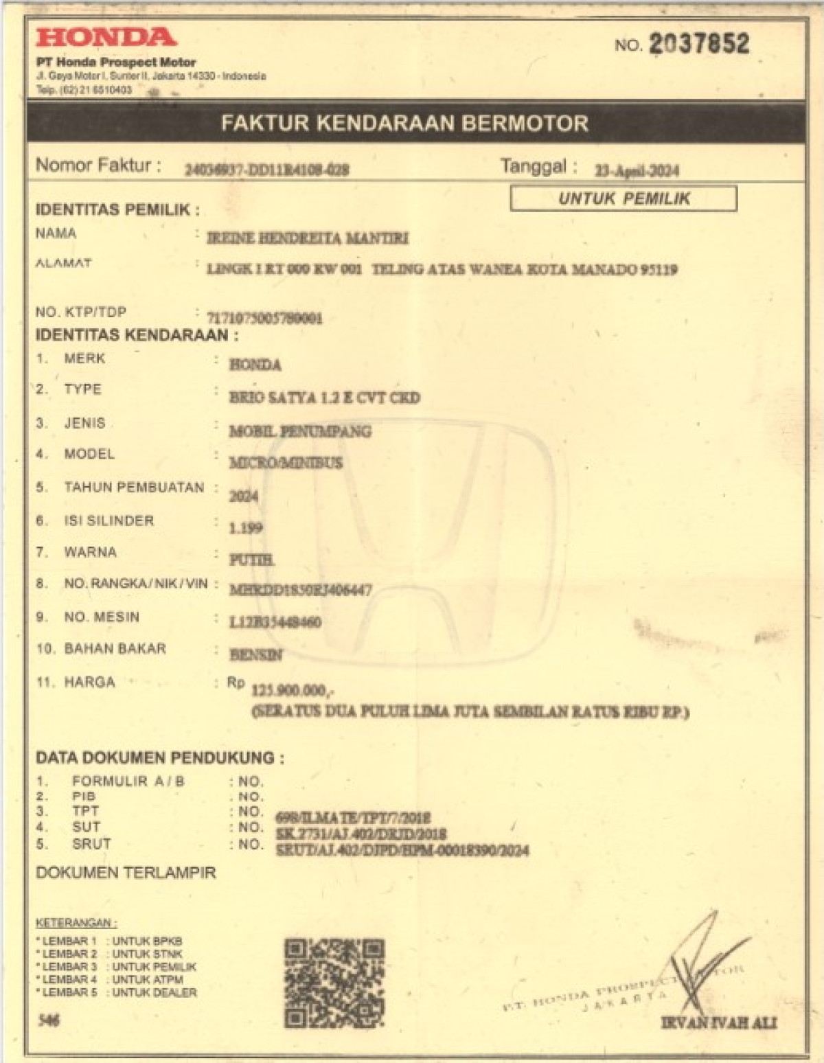 HONDA  BRIO  SATYA DD1 1.2 E