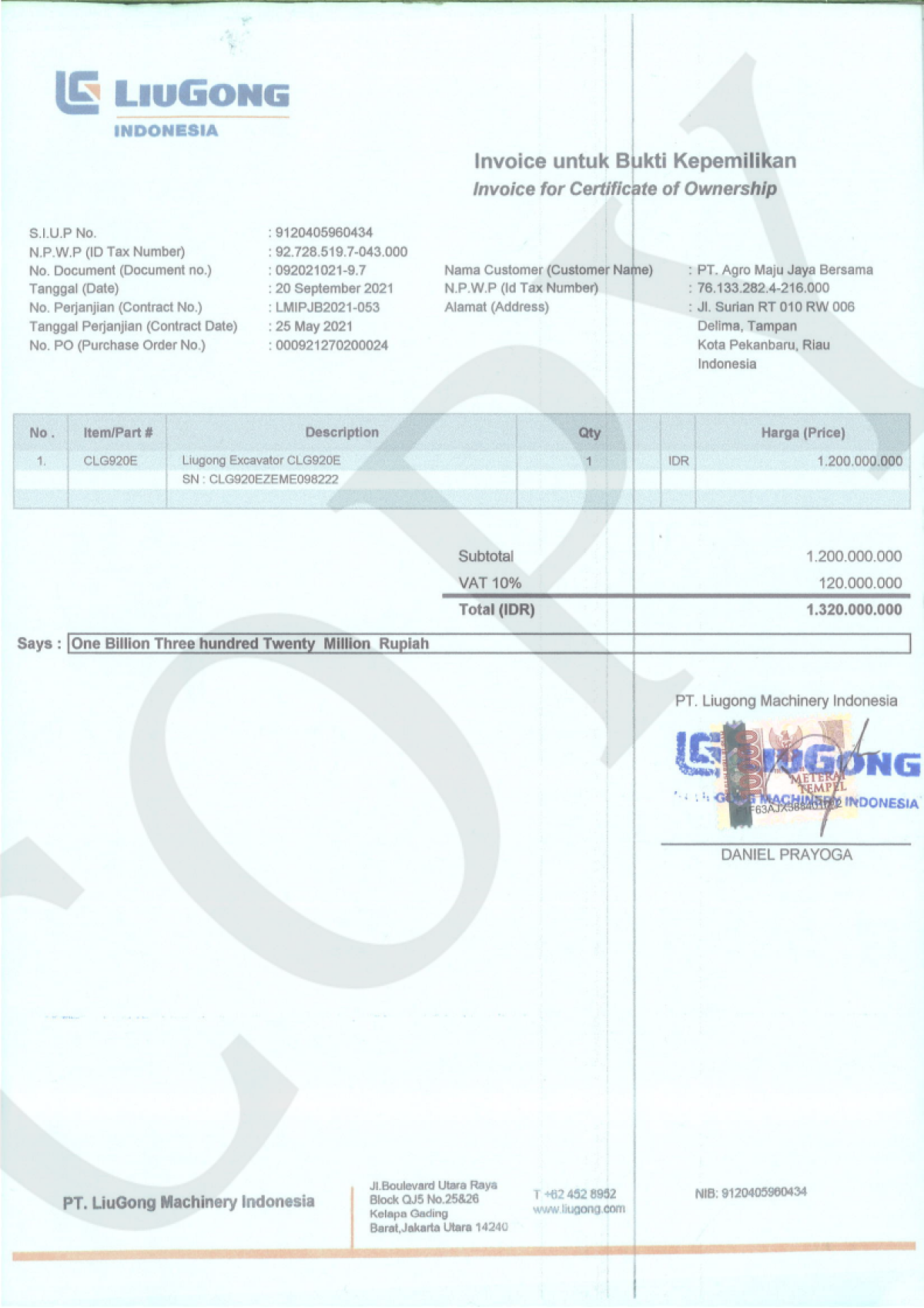 LIUGONG CLG920E