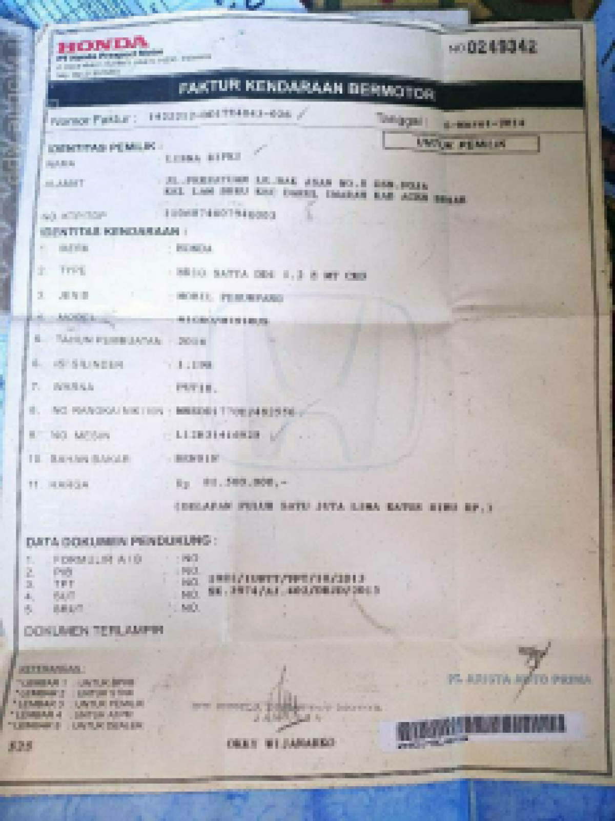 HONDA  BRIO  SATYA DD1 1.2 E