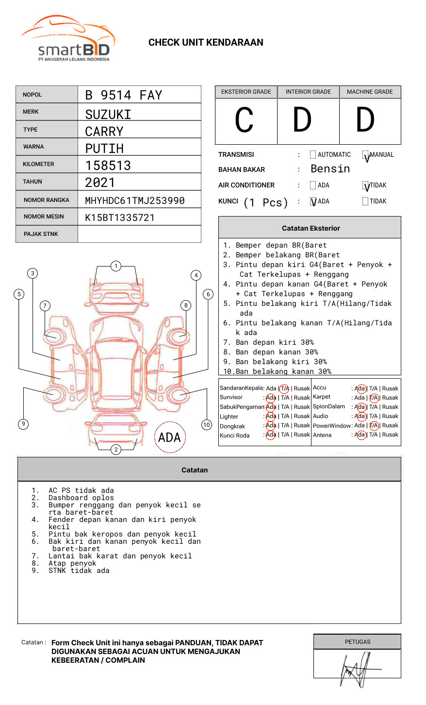 SUZUKI NEW CARRY - PU FD